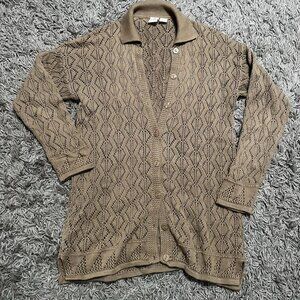 Vintage 90s Cotton Crochet Fairy Cardigan Size S